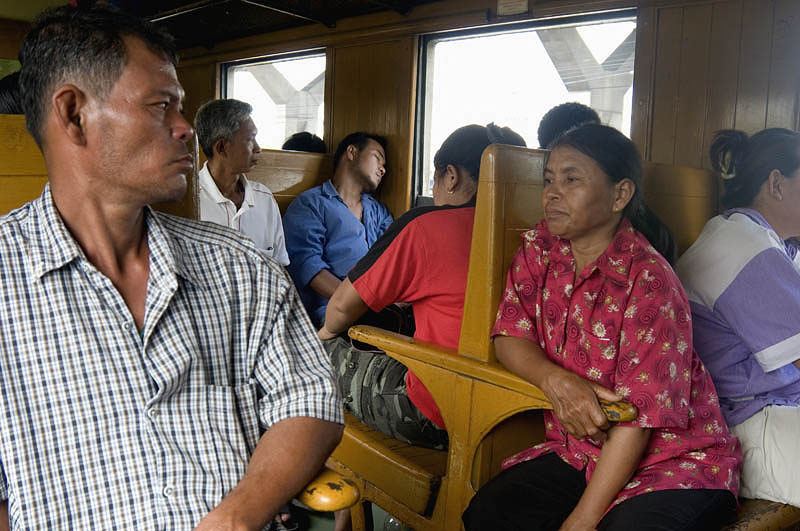 Weary Third-Class passengers nearing Bangkok