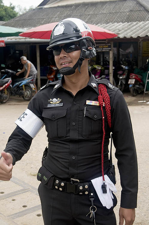 Policeman in an expansive mood
