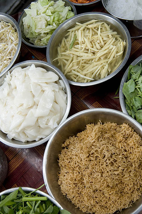 Ingredients for noodle soup