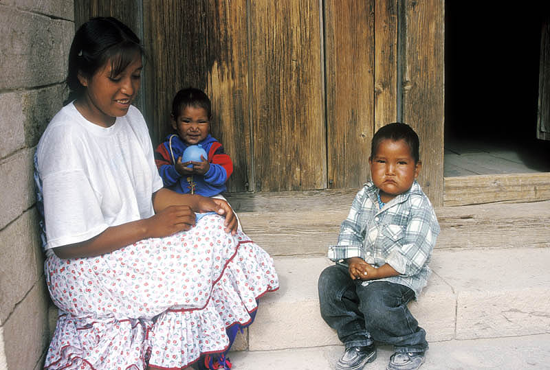 Tarahumara family at Cusarare