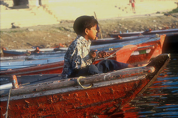 Boy in a boat, Varanasi