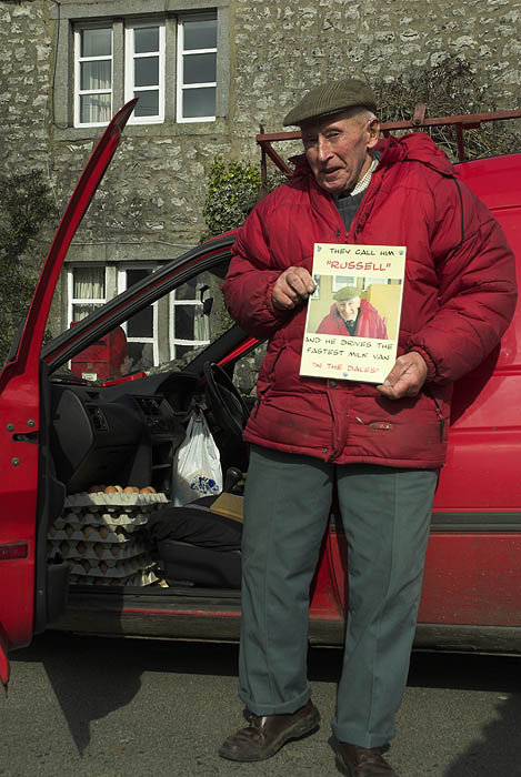 Oldest milkman in the Dales, England