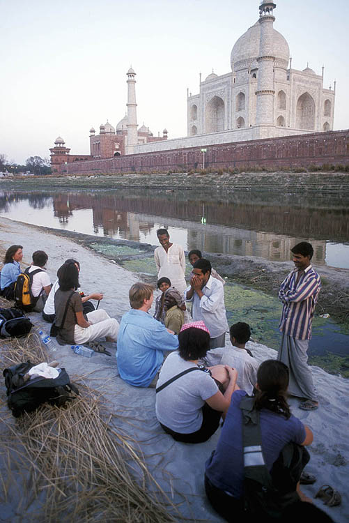 Mixing with locals near the Taj Mahal