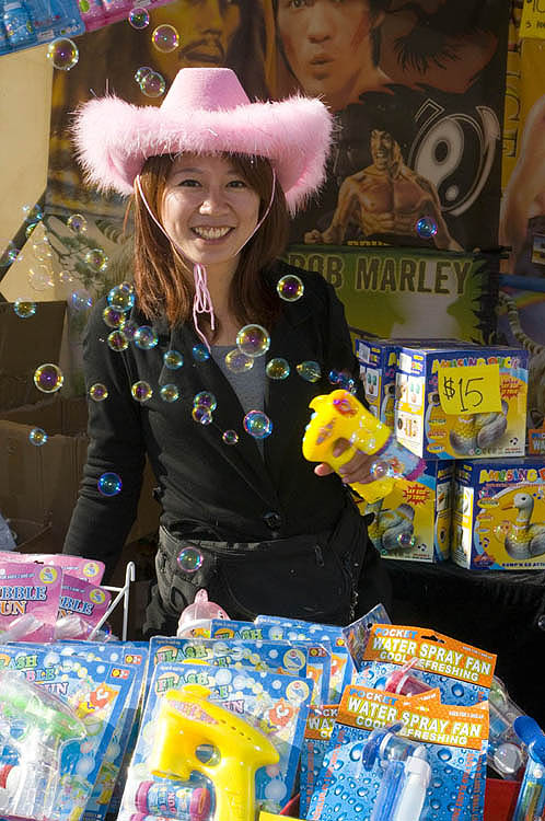 Blowing bubbles, Perth Royal Show, WA