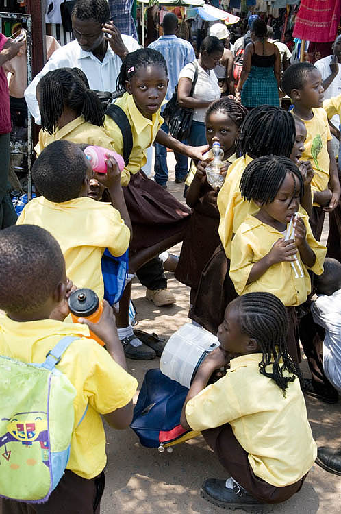 Schoolchildren, Victoria Falls