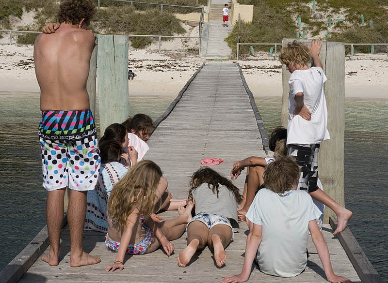 Teenagers at Geordie Bay