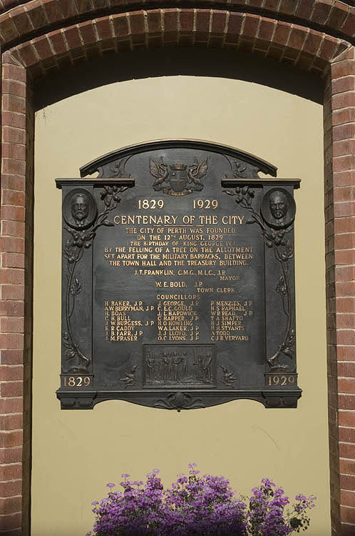 Town Hall - centenary plaque