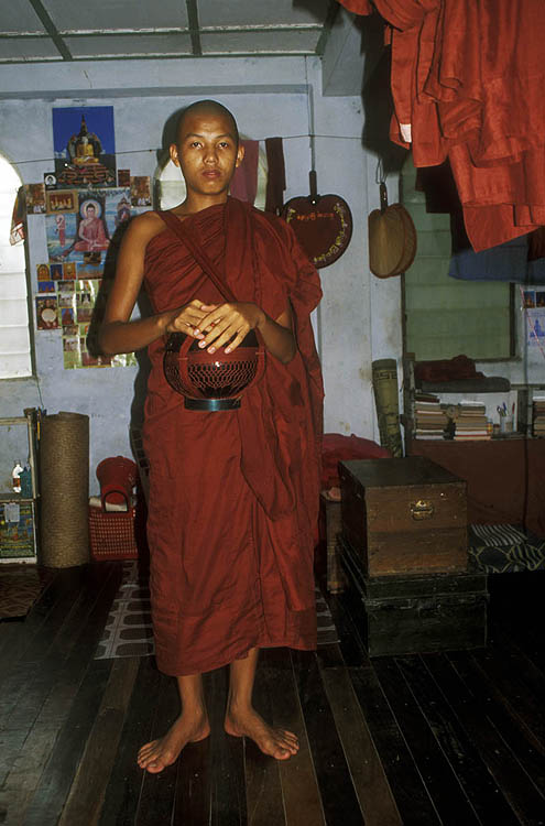 Monk in his dormitory