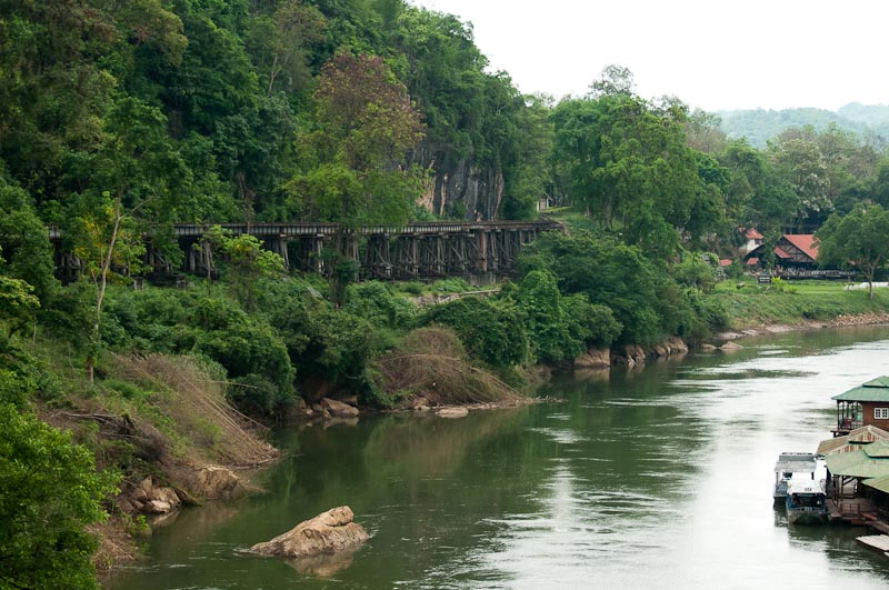 Death Railway tracks alongside the Mae Kwai Noi