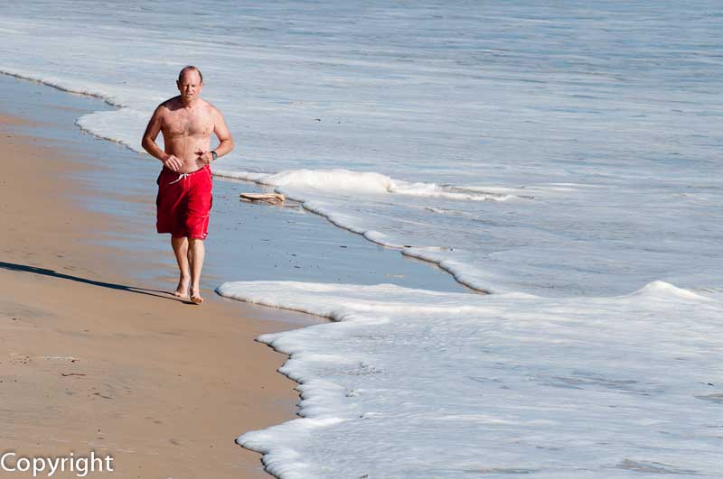 Jogger on Mooloolaba Beach