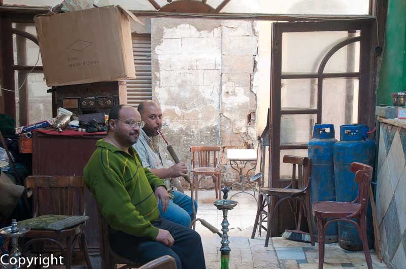 Coffee shop patronised by the great novelist Naguib Mahfouz in Zuqaq Al Midaq