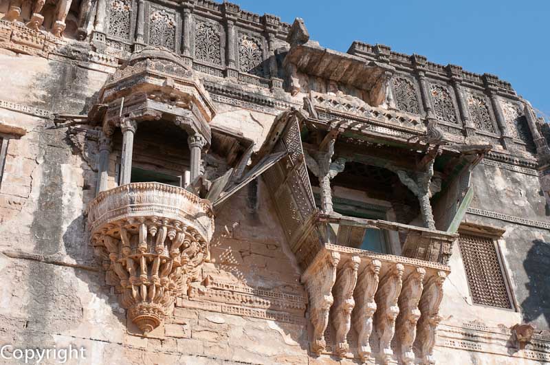 The earthquake-damaged 18th-century Aina Mahal Palace, Bhuj
