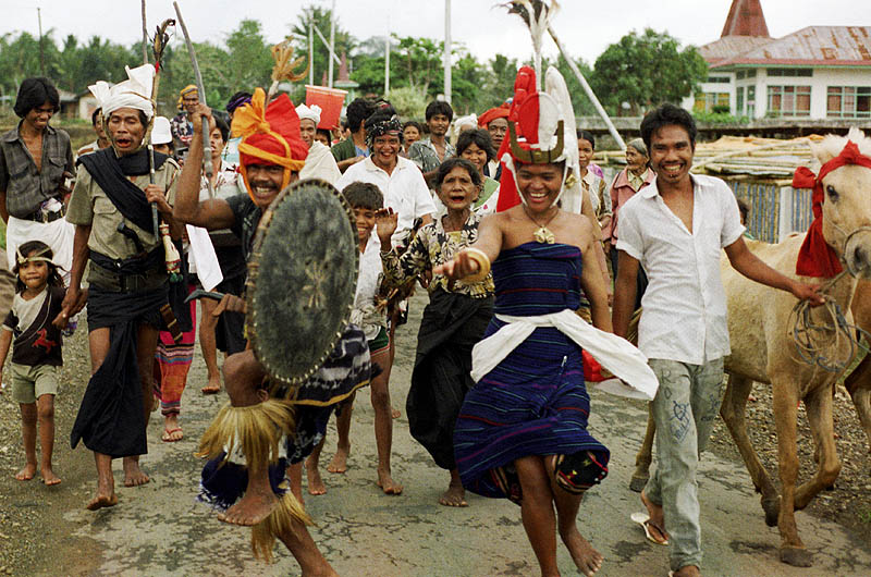 Harvest festival procession, Sumba