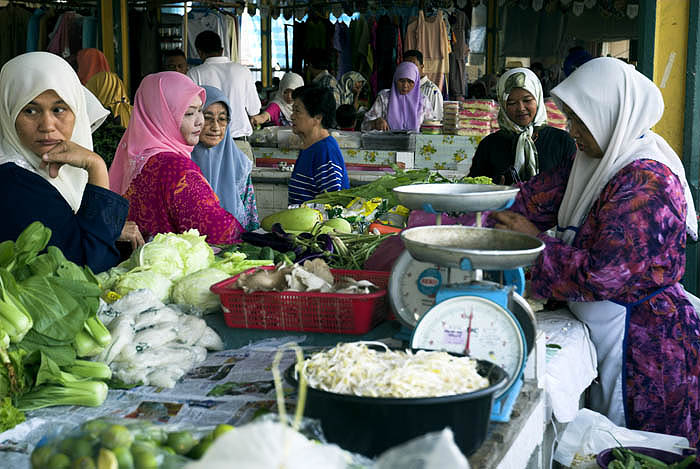 Local market in Kota Bharu