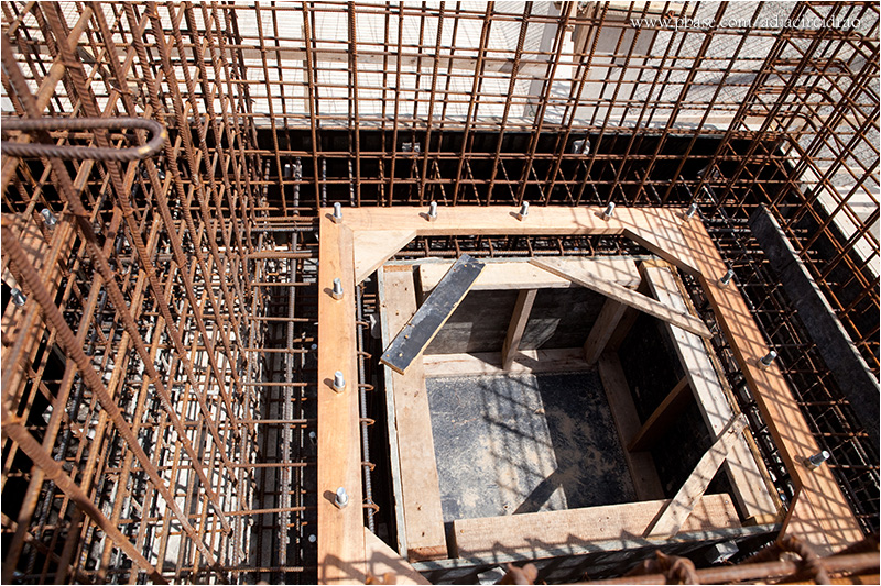 Caixa para forma do concreto dos chumbadores