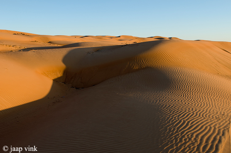 Wahiba Sands at sun set