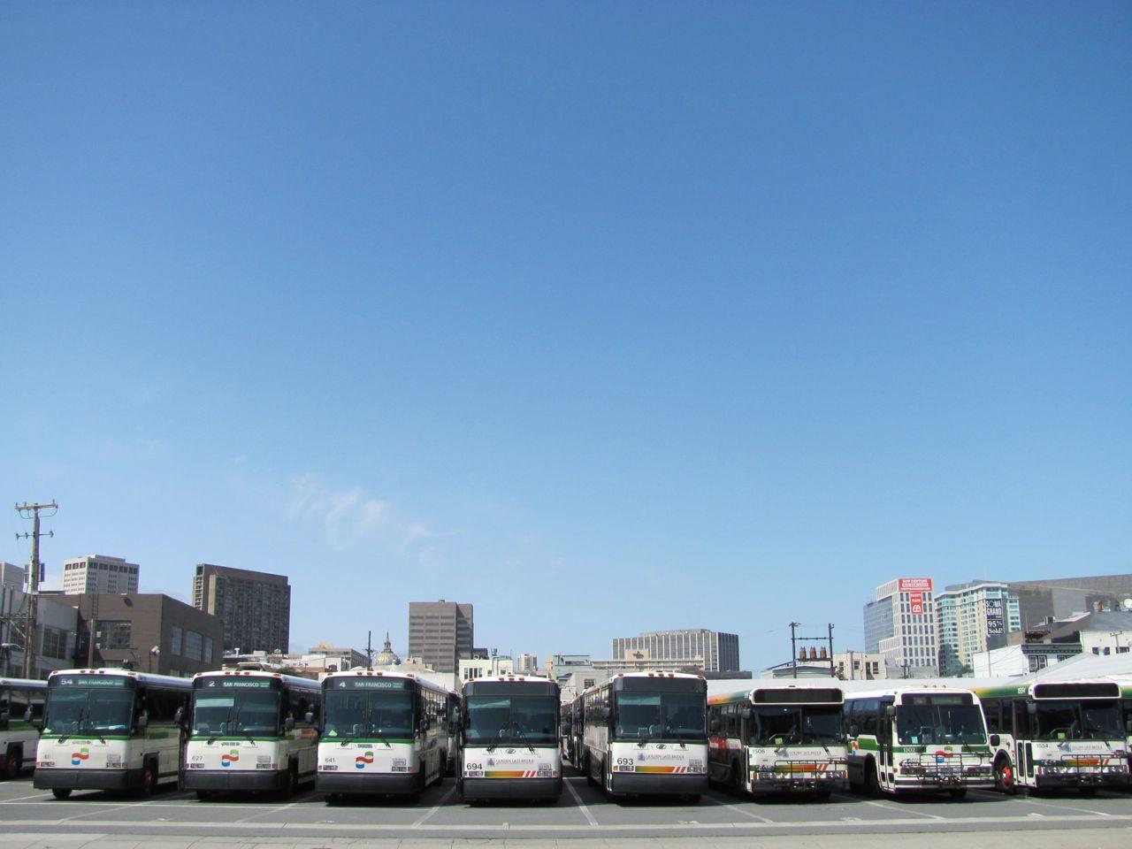 Golden Gate Transit Bus Parking Lot