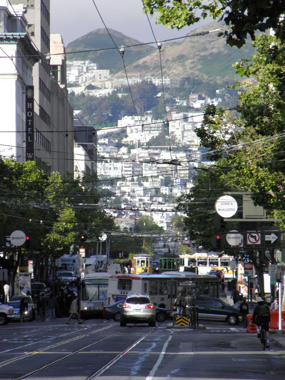 Looking Up Market Street