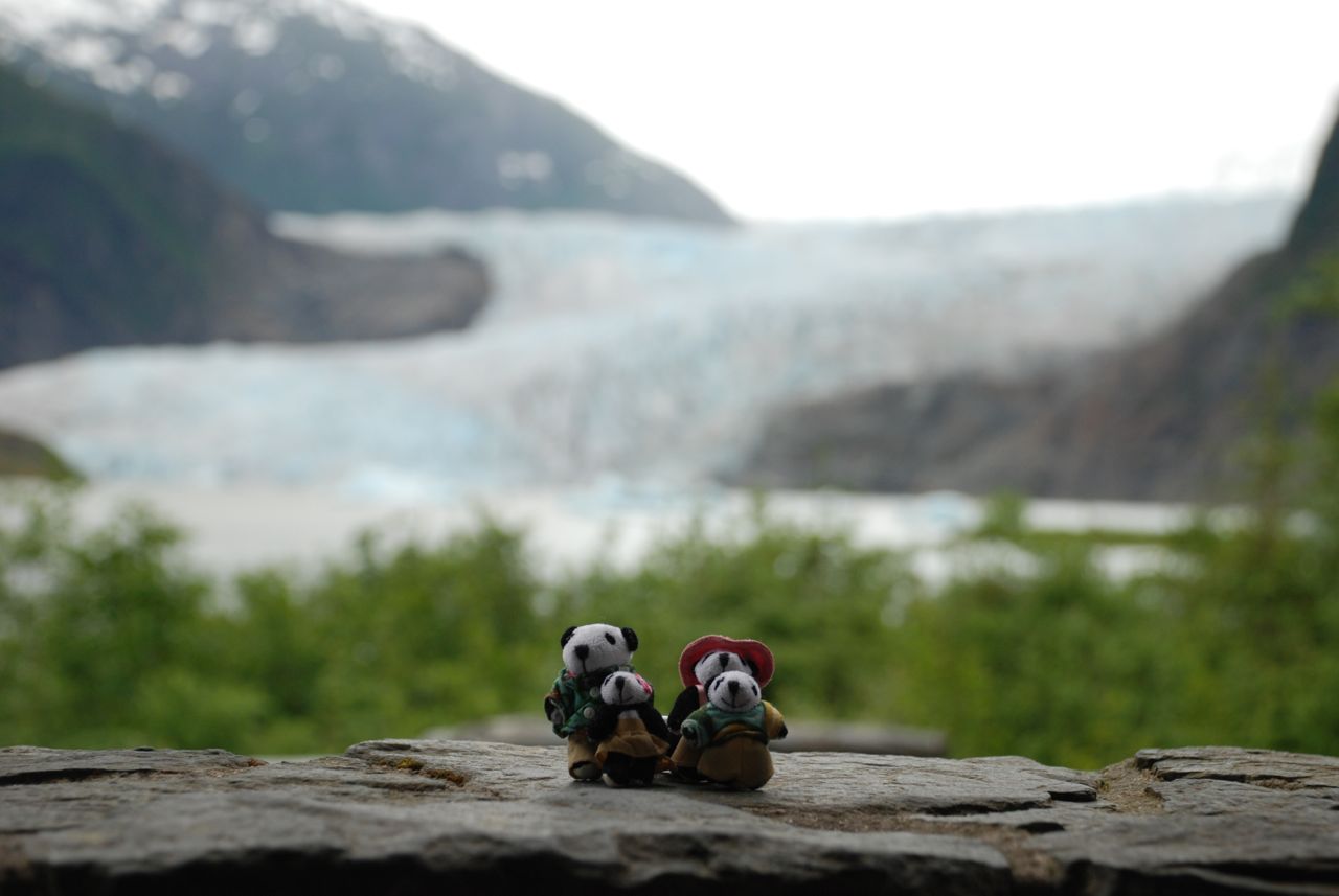 The Pandafords Visting Mendenhall Glacier