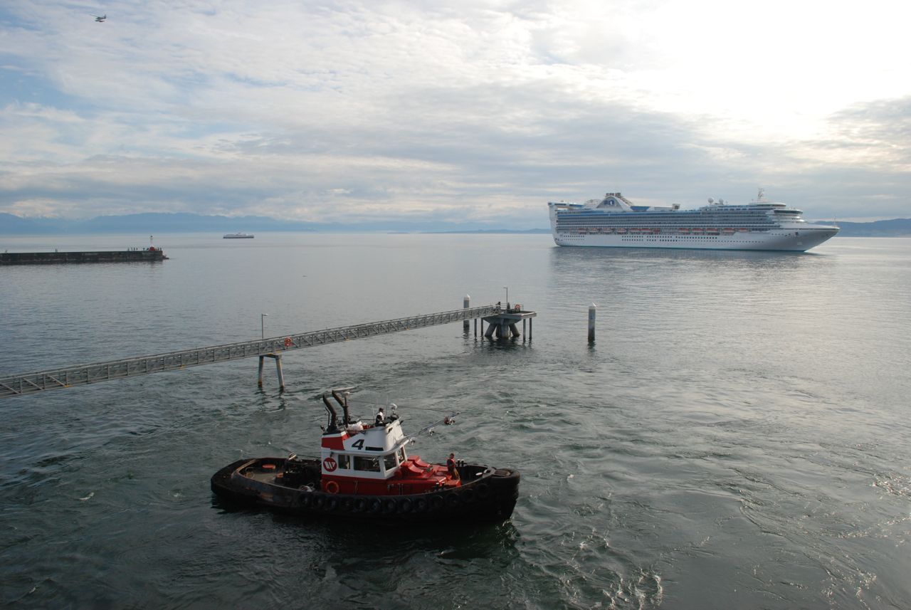 Cruise ship approaching Ogden Point