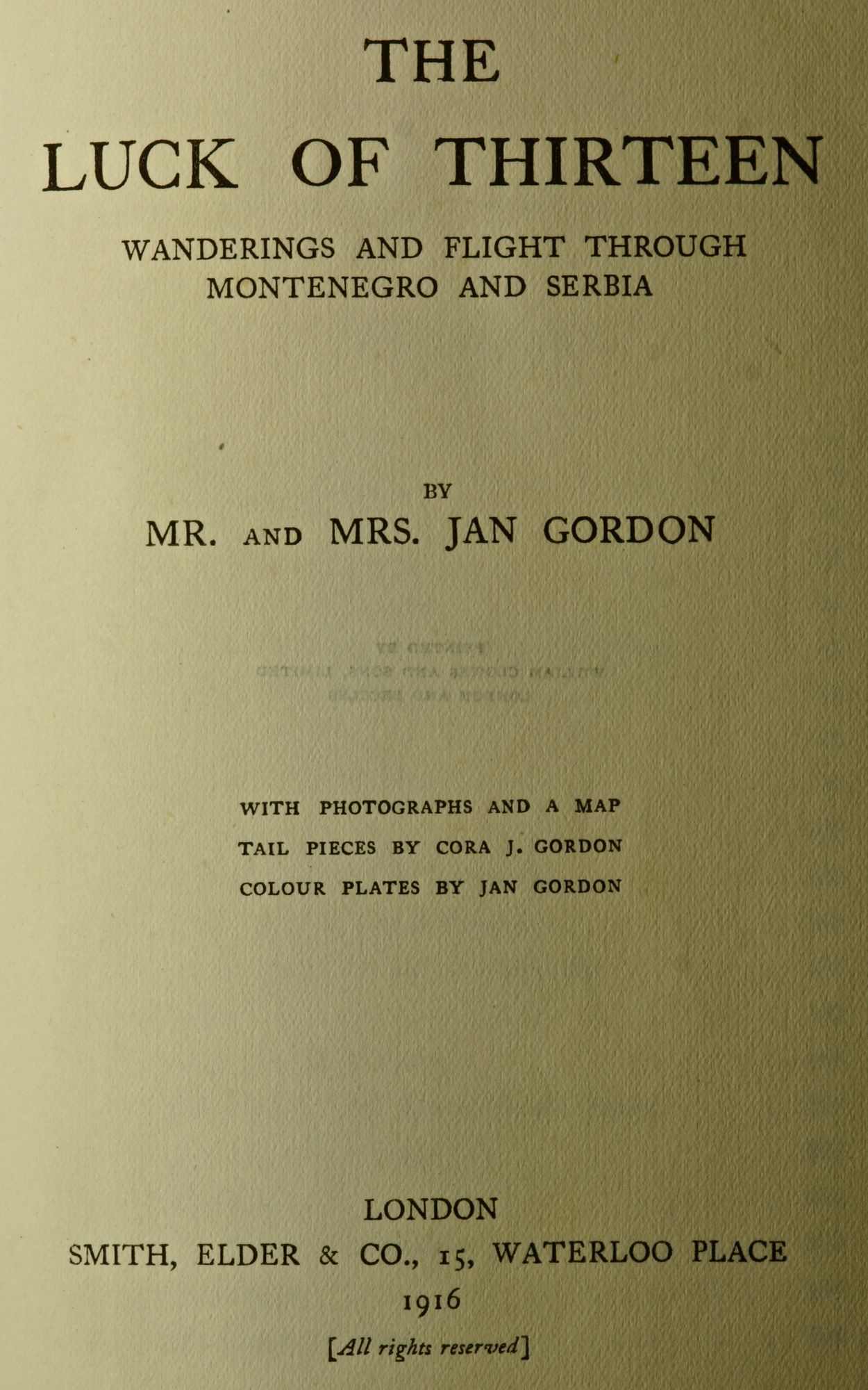 Published in 1916, a great story and my favourite of the Gordons books.