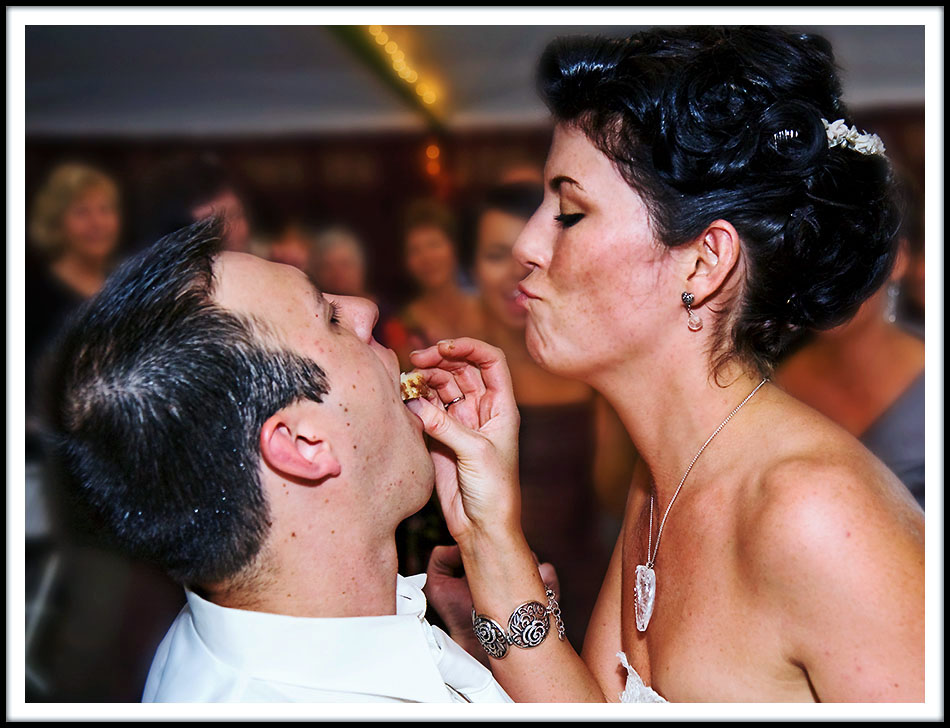 Wedding Cake Eating Demonstrates Whos the Boss