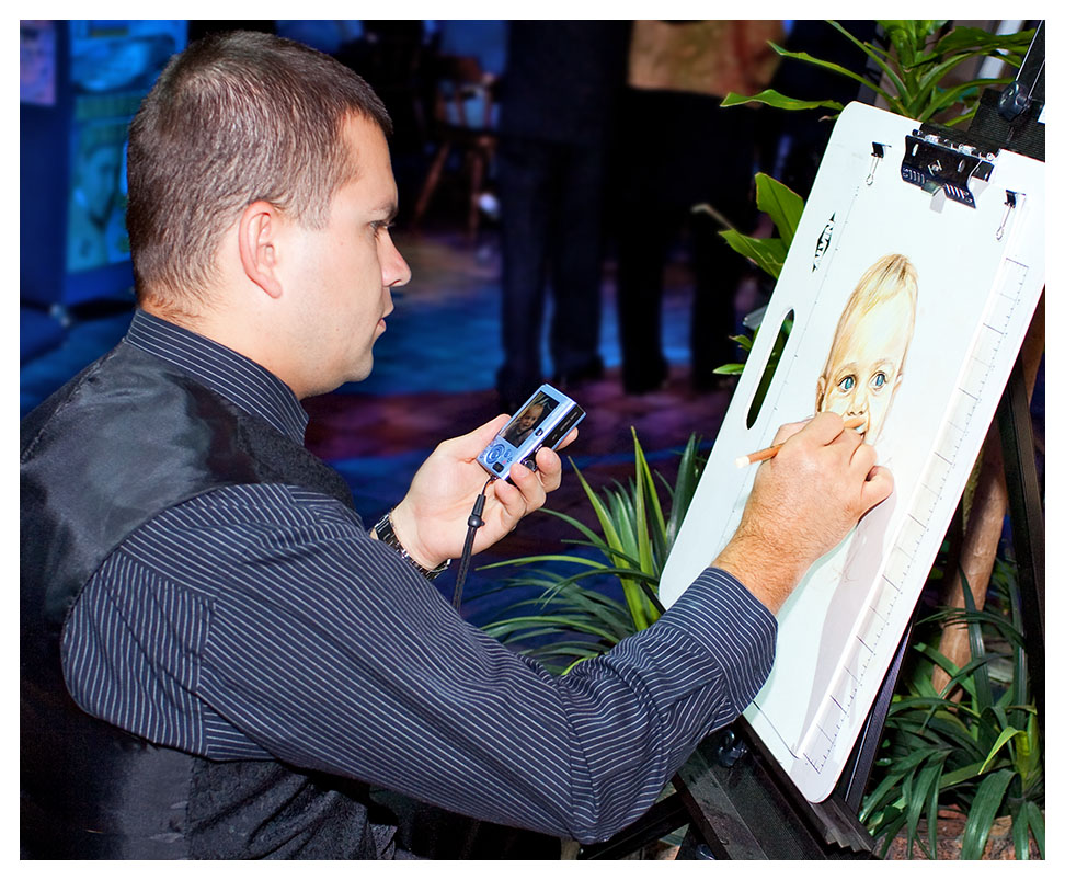 Portrait Artist at Work