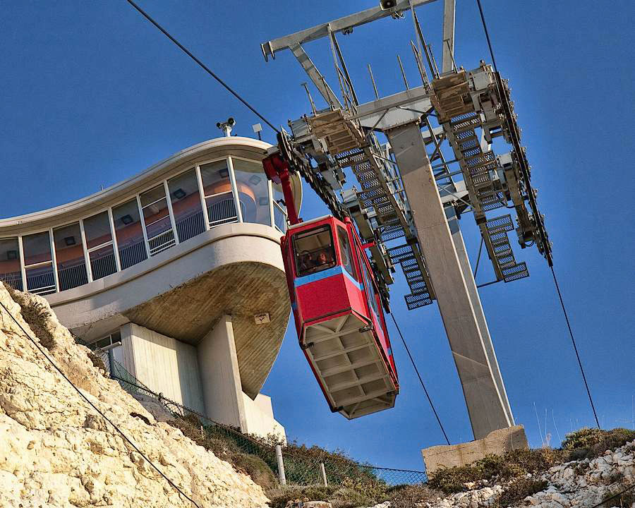 8630- Ride the Tram Down to the Grottoes at Rosh Hanikra