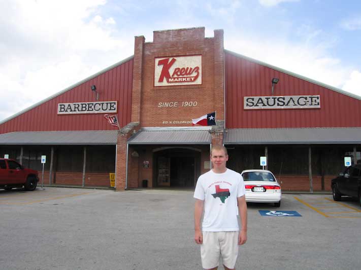 David at Kruez barbeque joint - great ribs and sausage