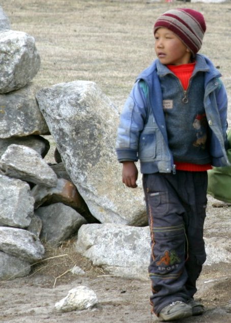 Nepalese boy at Machhermo.