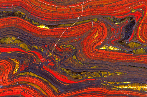 Banded iron formation with tiger-eye, Mount Brockman, Australia