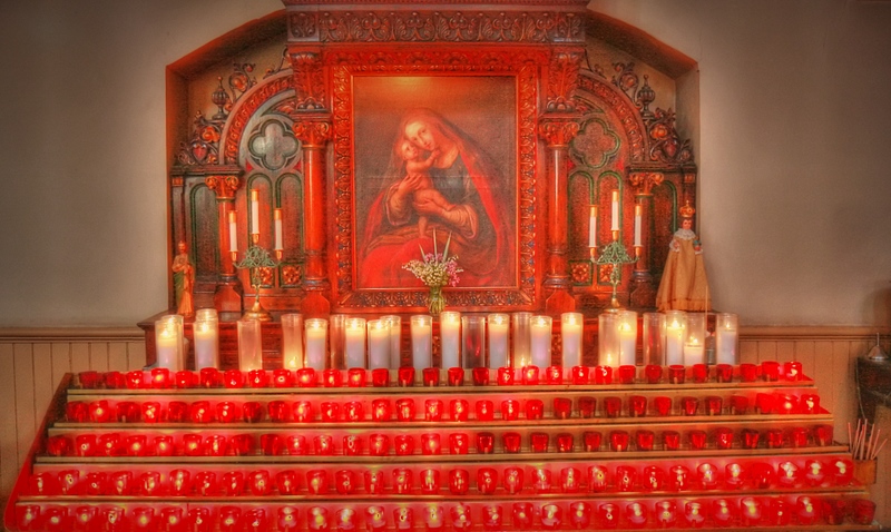 Religion red candles