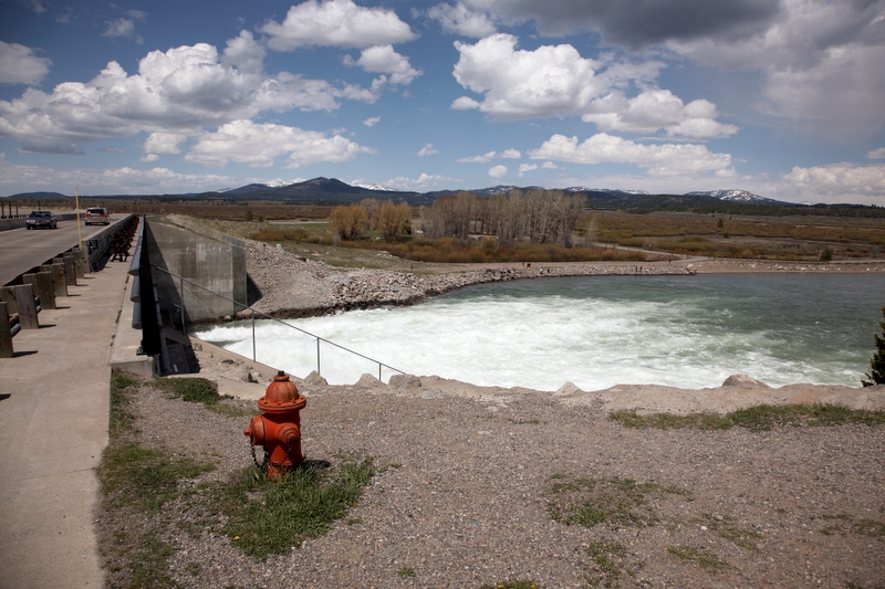 Ironic Placement of Fire Hydrant at the Dam
