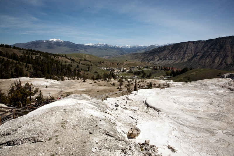 Fort Yellowstone from Mammoth Hot Spring Terraces