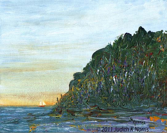 SAILS AT SUNSET