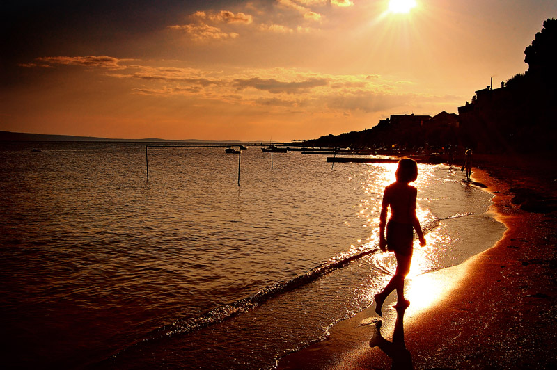 sundown at Omis beach