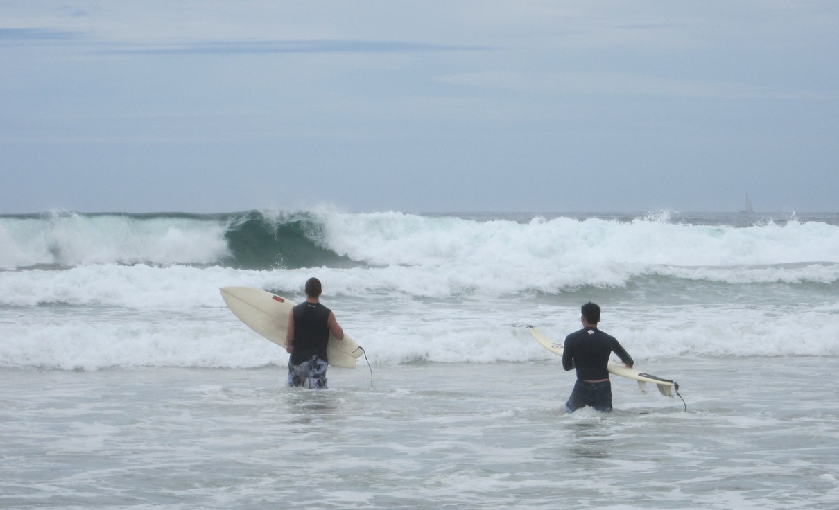 Me and James trying the surfing