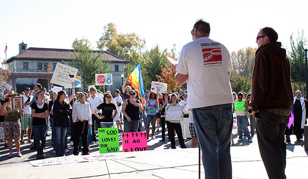 Same-Sex Marriage/Equal Rights rally and march, Chico, CA, Nov. 15, 2008