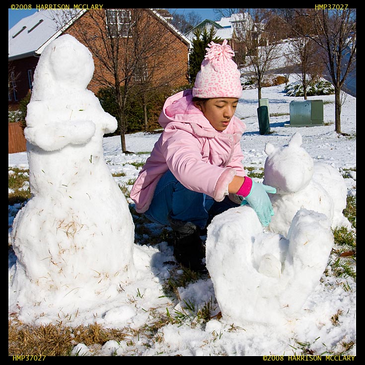 L is for Lovely Snow Sculpture