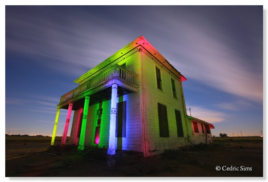 Light Painting at this Abandon House in Woodland, Ca.