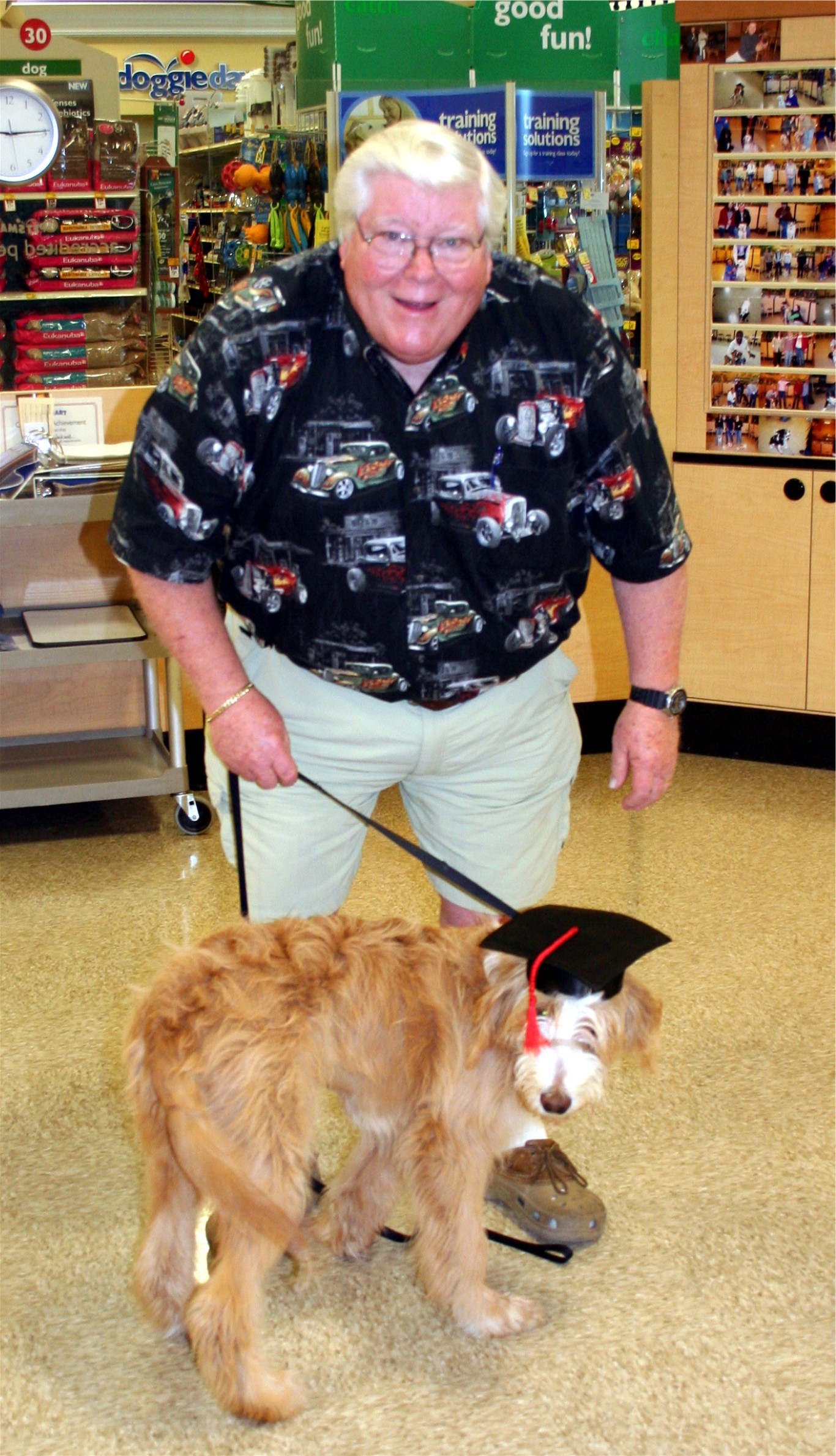 Mike and Ruffles at graduation