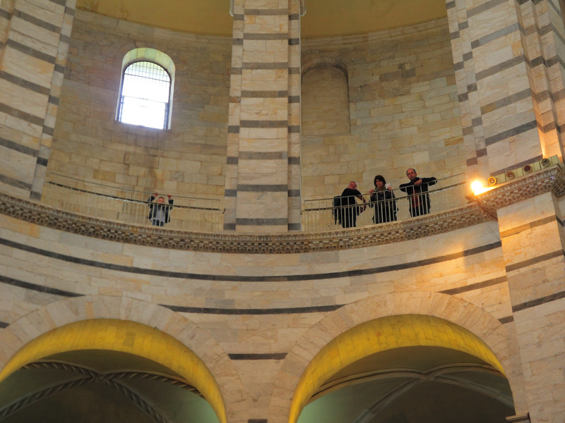 Looking down in the Baptistry, Pisa