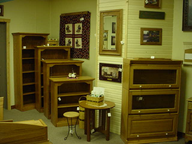 handmade Amish<br>furniture section