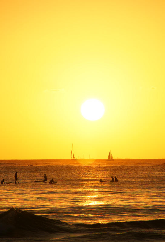 Waikiki Setting Sun