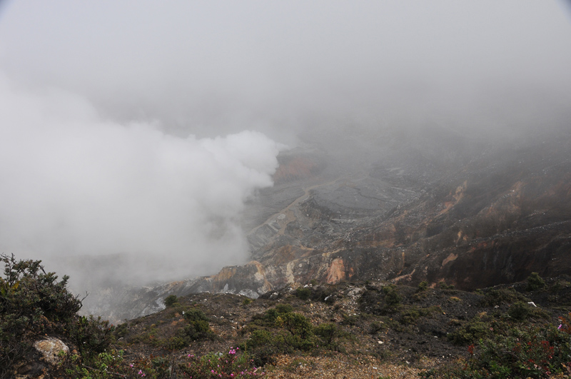 On 2010 trip, fog obscured crater!
