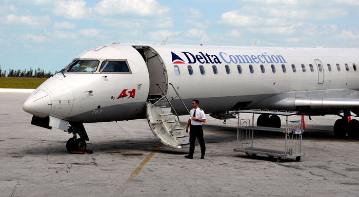 Arriving in Grand Bahama Island in Caribbean