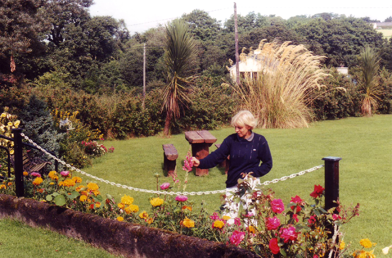 Nicole in the beautiful Marys garden.