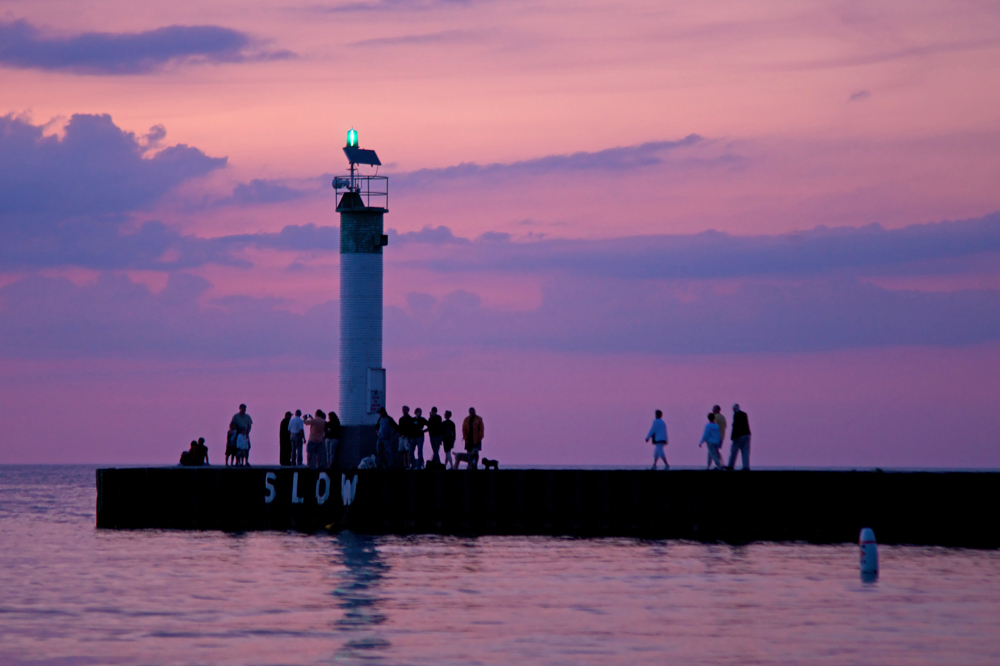 Pier after sunset