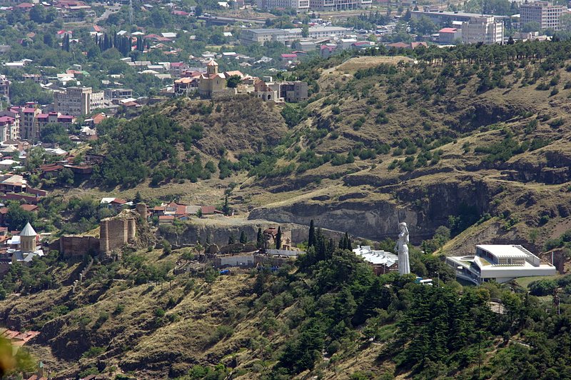 Narikala citadel and Mother of georgia