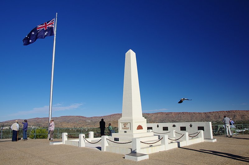 ANZAC monument in Alice Springs